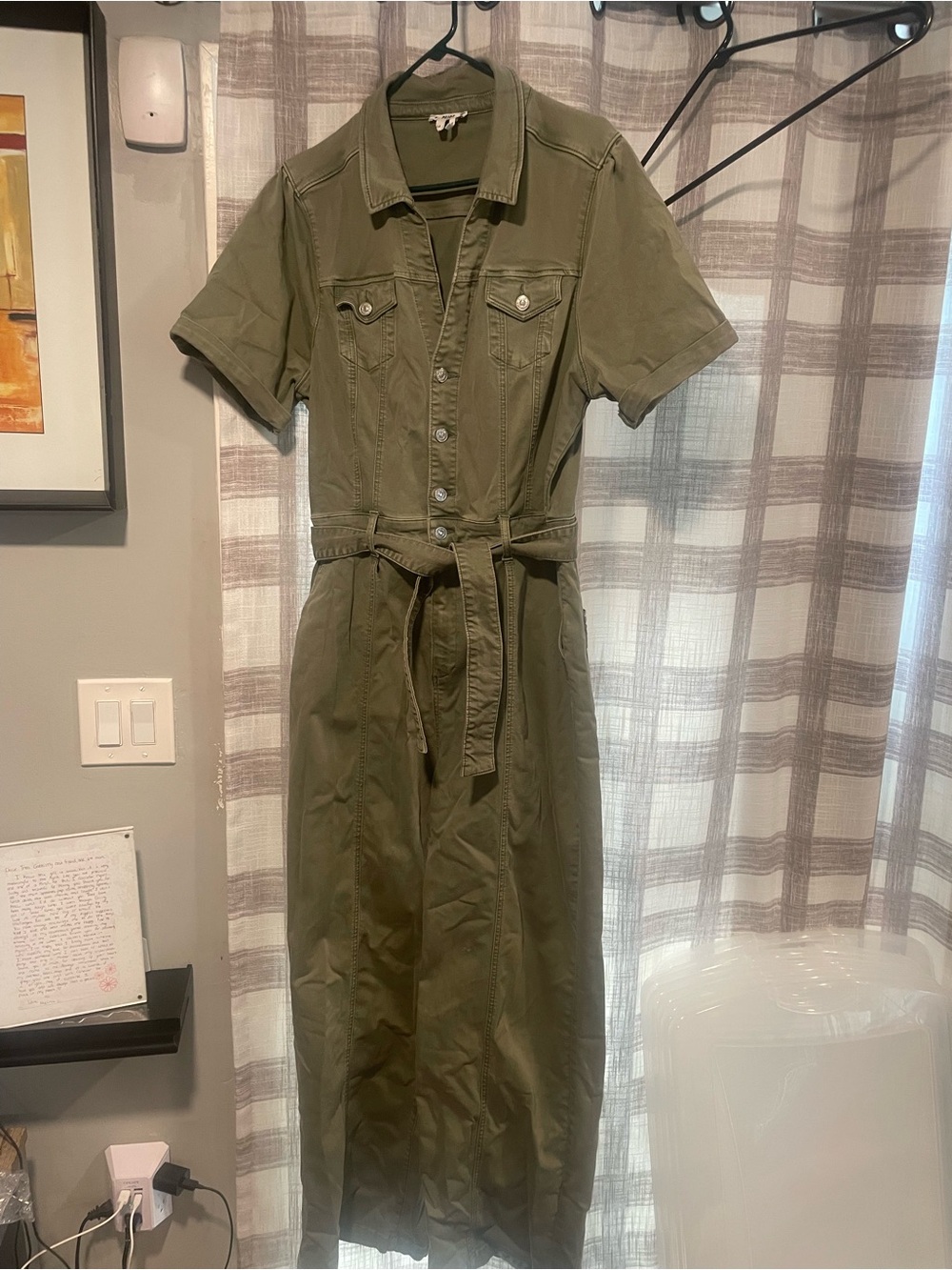 PAIGE Olive Green Utility Jumpsuit